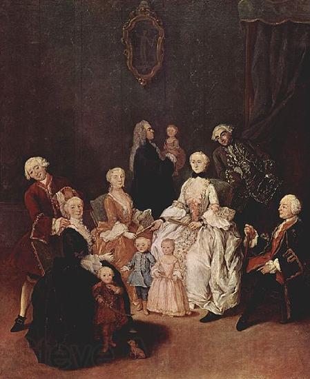 Pietro Longhi Portrat einer Patrizierfamilie Spain oil painting art